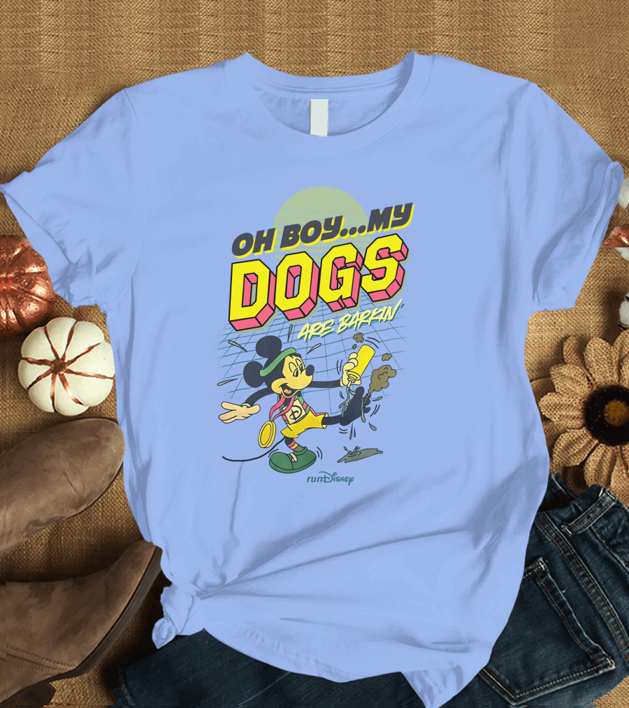 RunDisney Expo Oh Boy My Dogs Are Barkin Rundisney Mickey Mouse T-Shirt