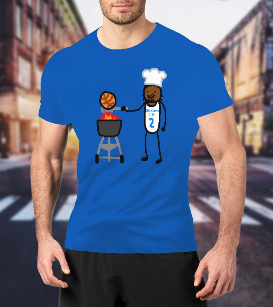 Nba Paint Shai Grill-Geous Alexander Oklahoma City Chef Basketball T-Shirt