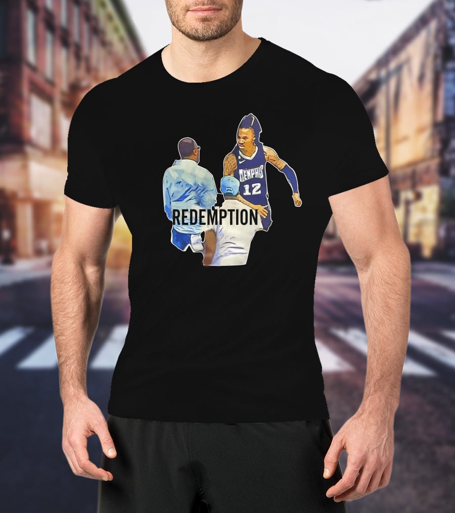 Ja Morant Dad Grizzlies Redemption Memhis Basketball Iconic Scene T-Shirt