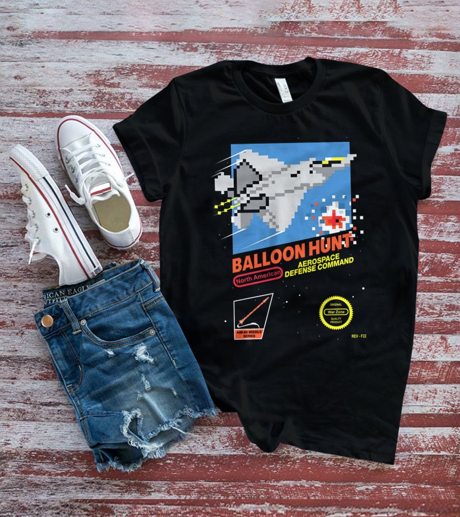 Balloon Hunt North American Aerospace Defense Command AIM-9X Missile Series REV F-22 Original War Zone Quality Product T-Shirt