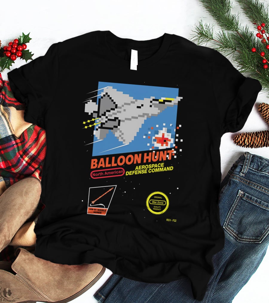 Balloon Hunt North American Aerospace Defense Command AIM-9X Missile Series REV F-22 Original War Zone Quality Product T-Shirt