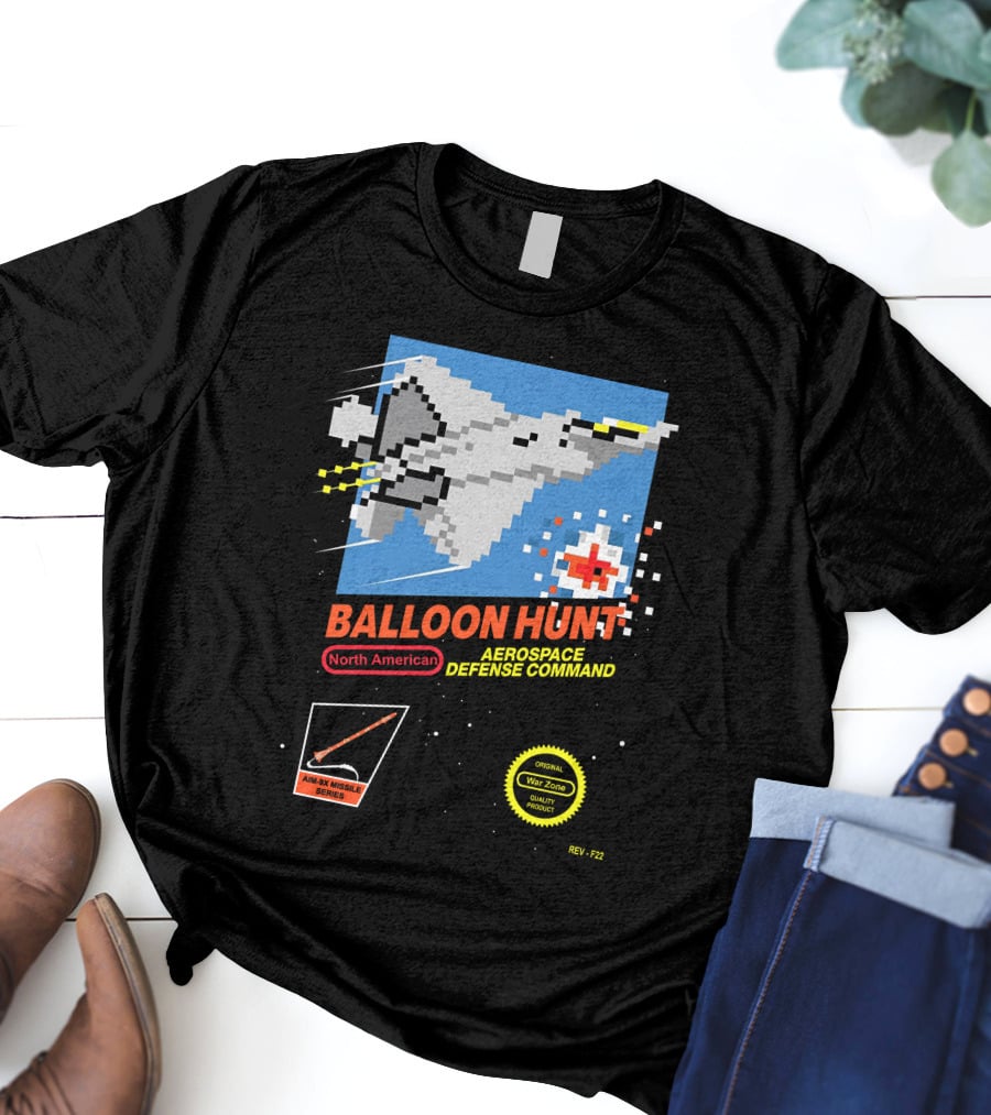 Balloon Hunt North American Aerospace Defense Command AIM-9X Missile Series REV F-22 Original War Zone Quality Product T-Shirt