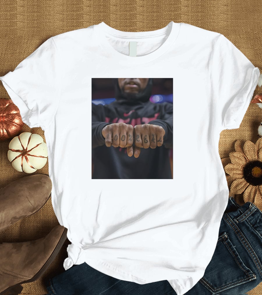 100% Real Miami Heat Inked Fists T-Shirt