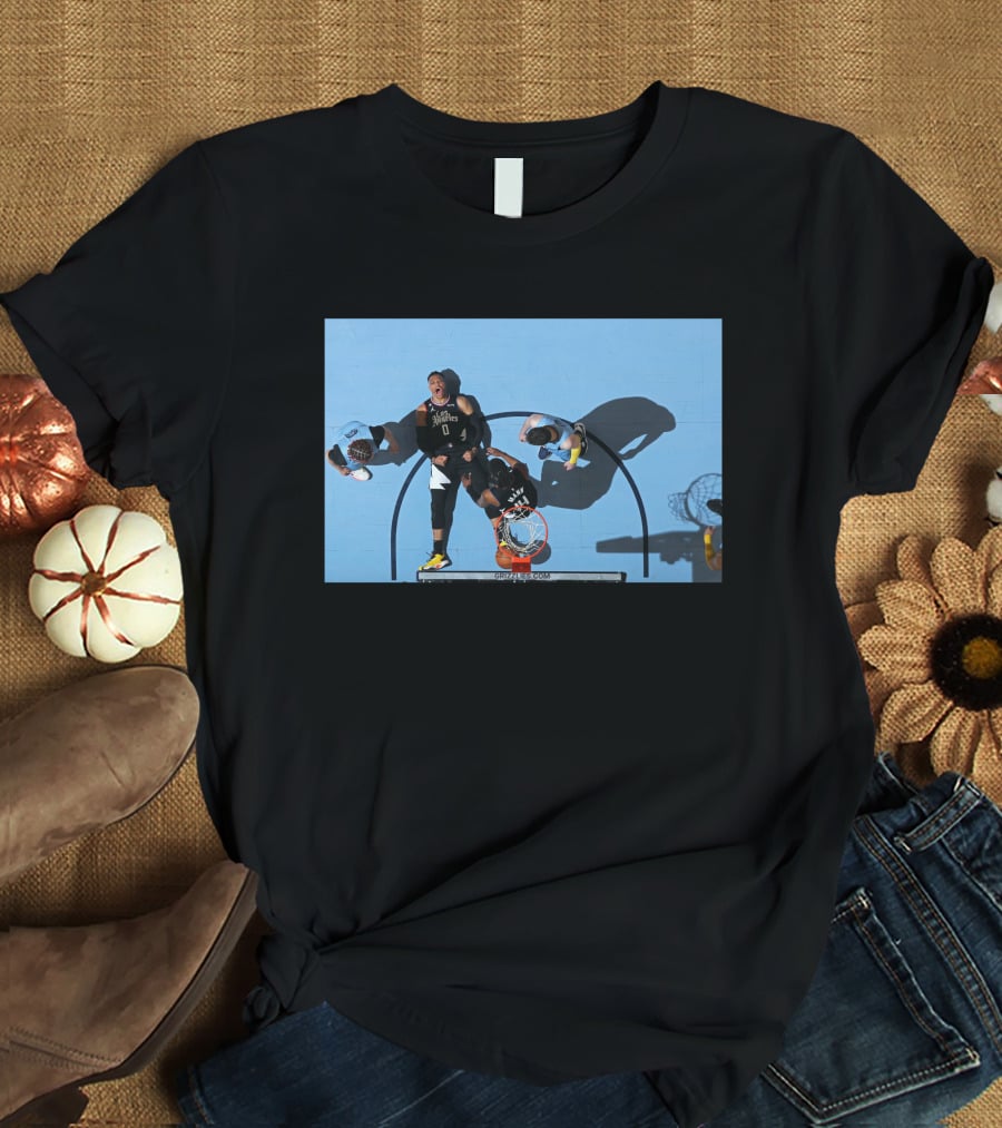 Russell Westbrook Dunk Action Shot Against Grizzlies In First Half T-Shirt