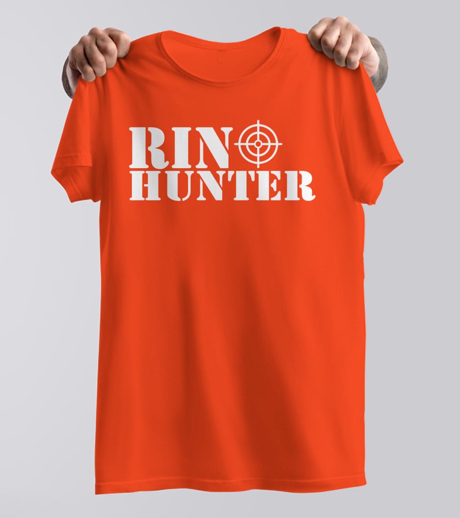 Rin Hunter Target Text Bold Red T-Shirt