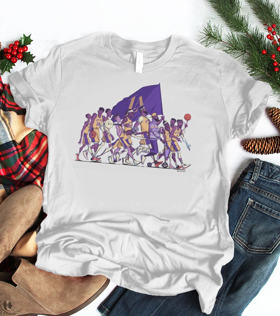 LA Lakers Players Rolling Into Monday T-Shirt