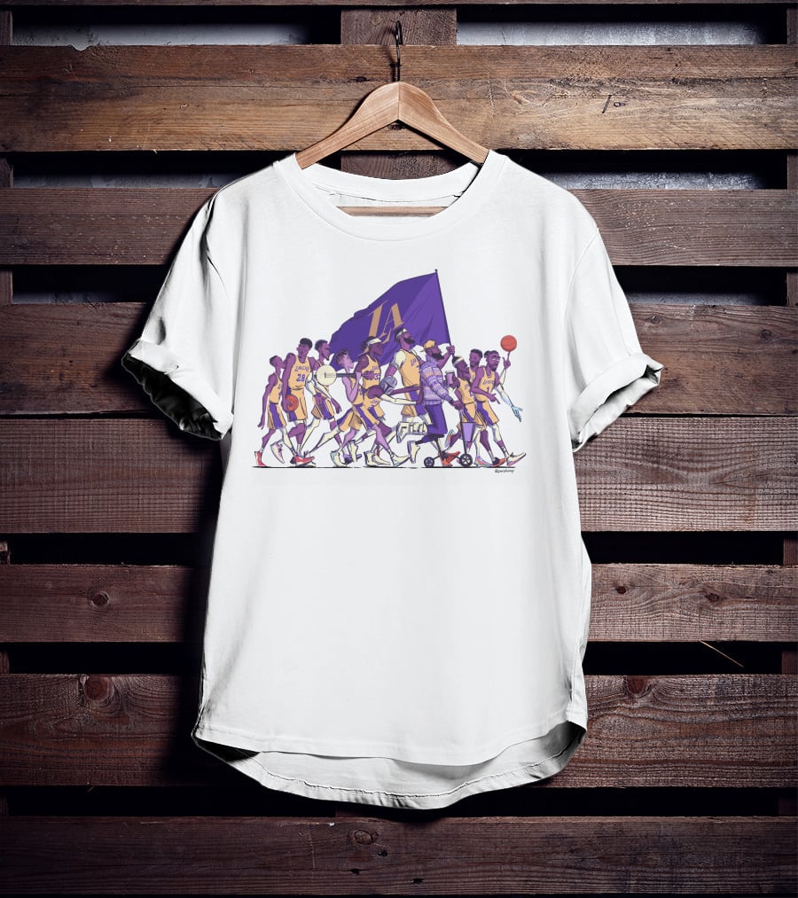LA Lakers Players Rolling Into Monday T-Shirt