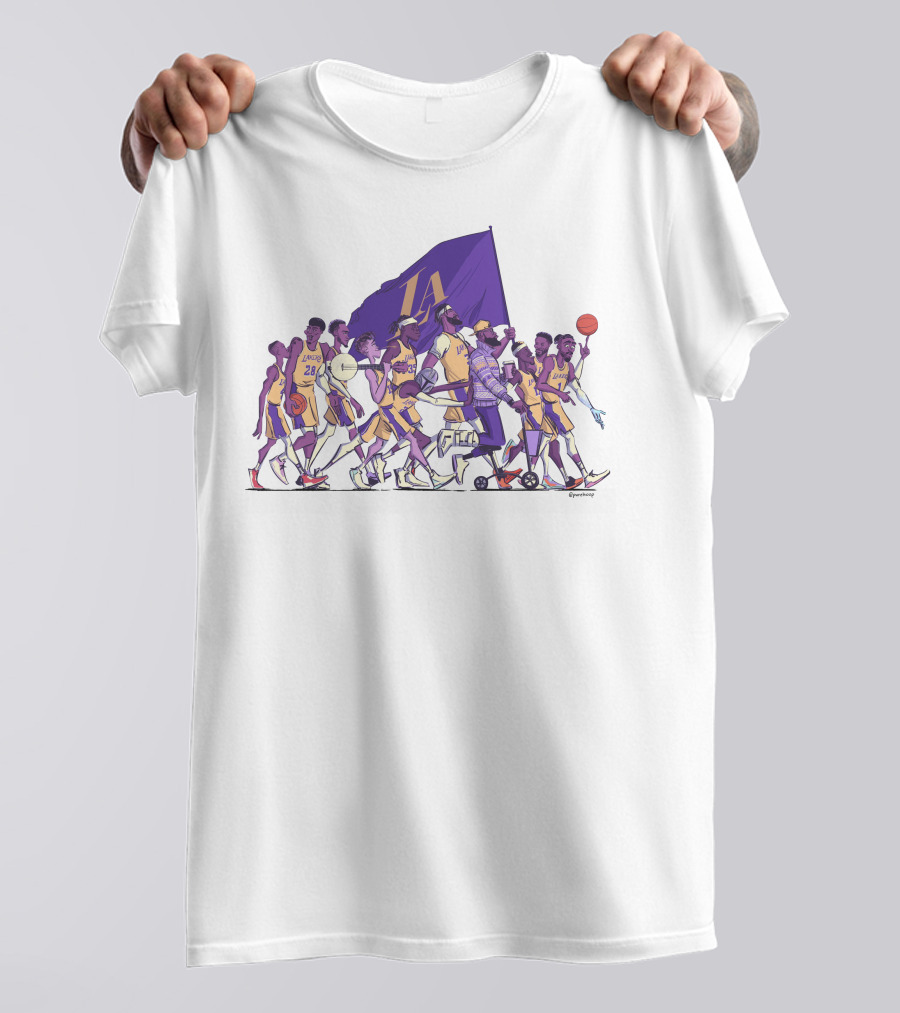 LA Lakers Players Rolling Into Monday T-Shirt