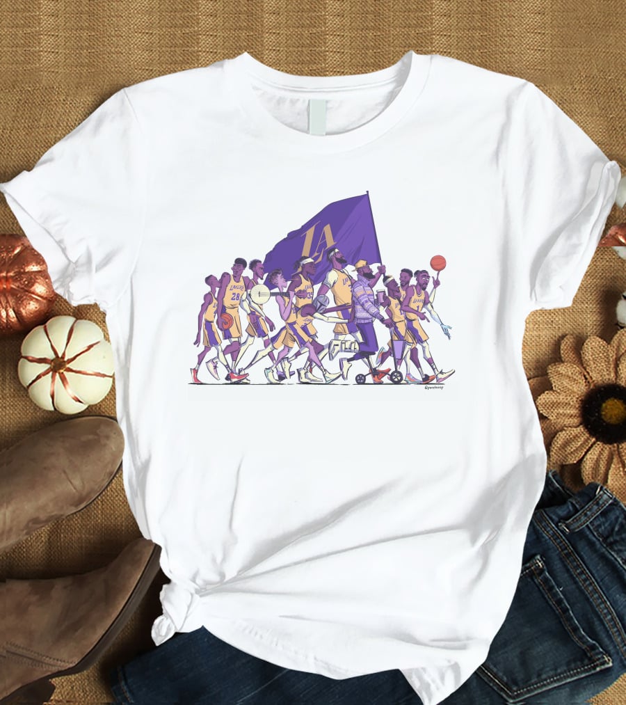 LA Lakers Players Rolling Into Monday T-Shirt