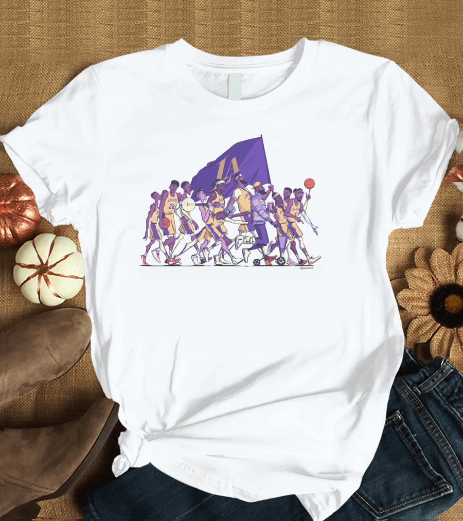 LA Lakers Players Rolling Into Monday T-Shirt