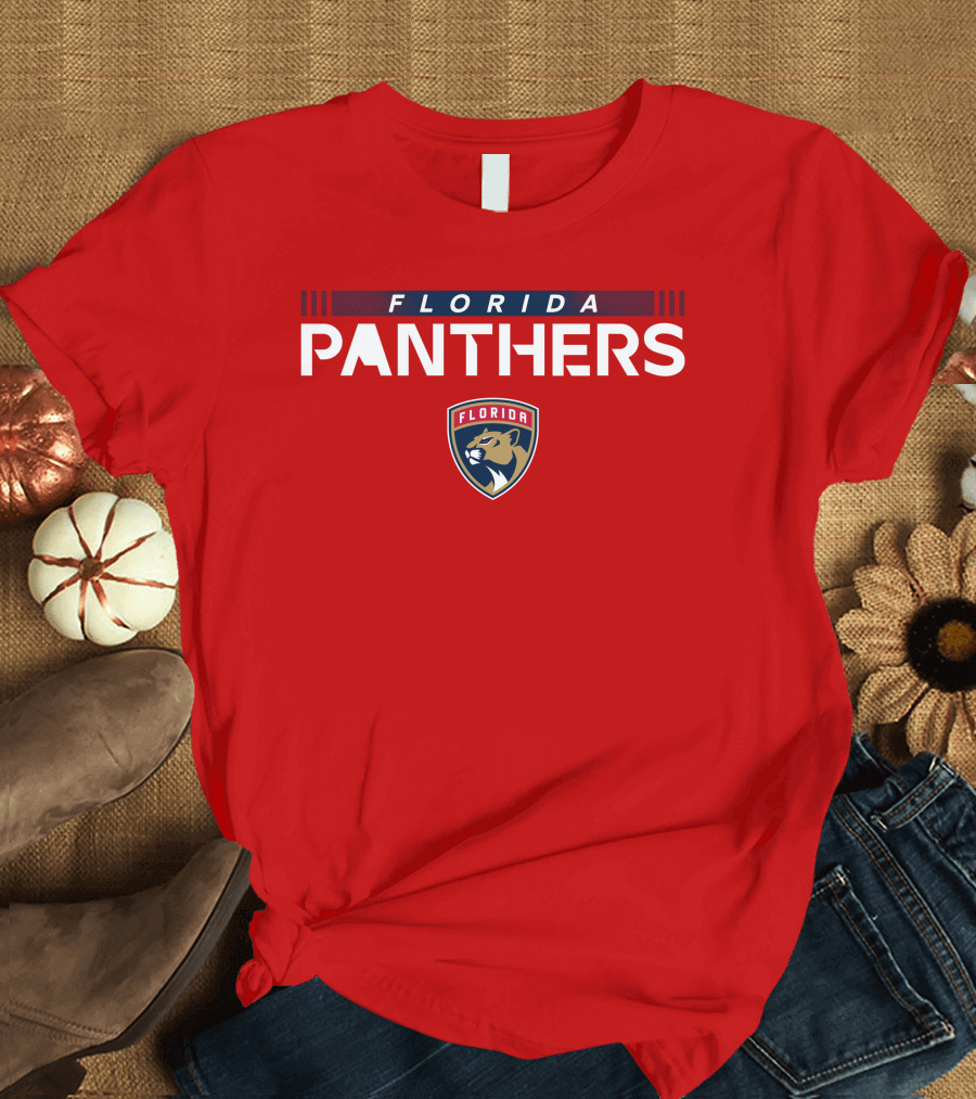 Florida Panthers Lomberg Logo Red T-Shirt