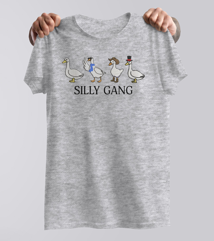 Silly Gang Ducks With Cowboy Hat And Top Hat T-Shirt