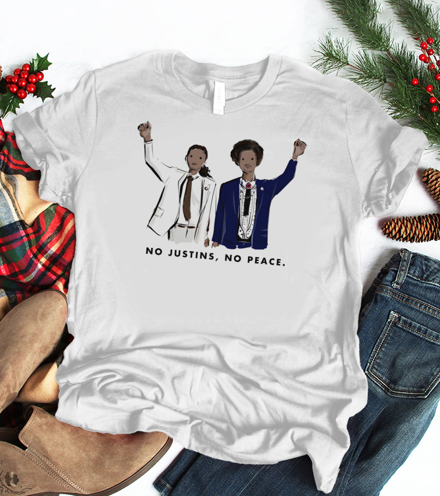 No Justins No Peace Raising Fists T-Shirt