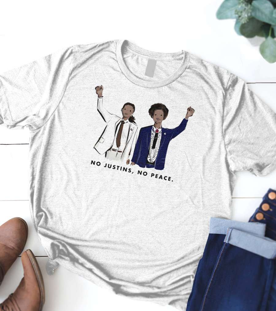 No Justins No Peace Raising Fists T-Shirt