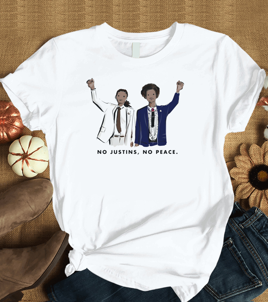 No Justins No Peace Raising Fists T-Shirt