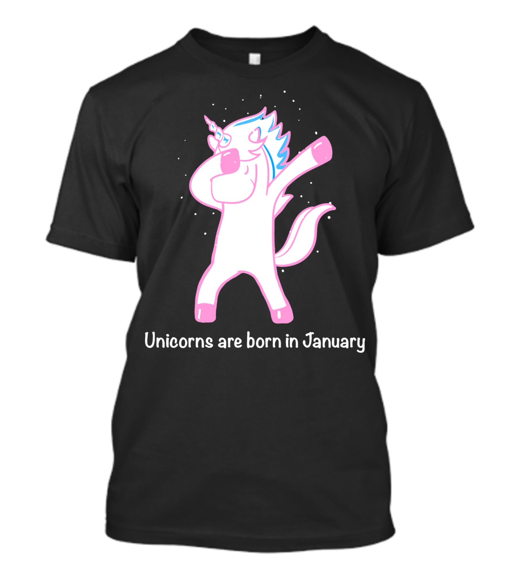 Dabbing Unicorn Celebrating Birthdays In January T-Shirt