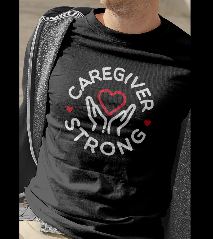 Brandee Evans Merchandise Caregiver Strong Heart And Hands T-Shirt