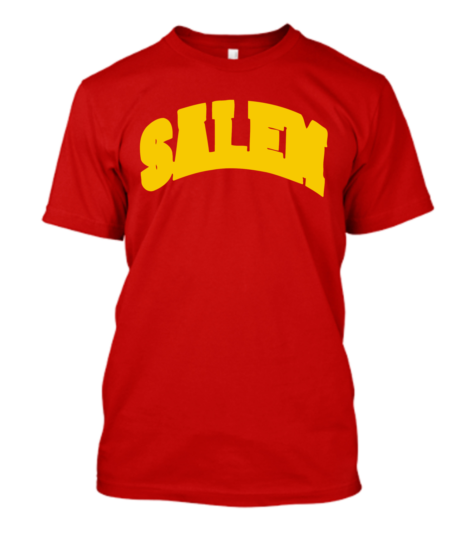 Salem Bold Yellow Arch On Red T-Shirt