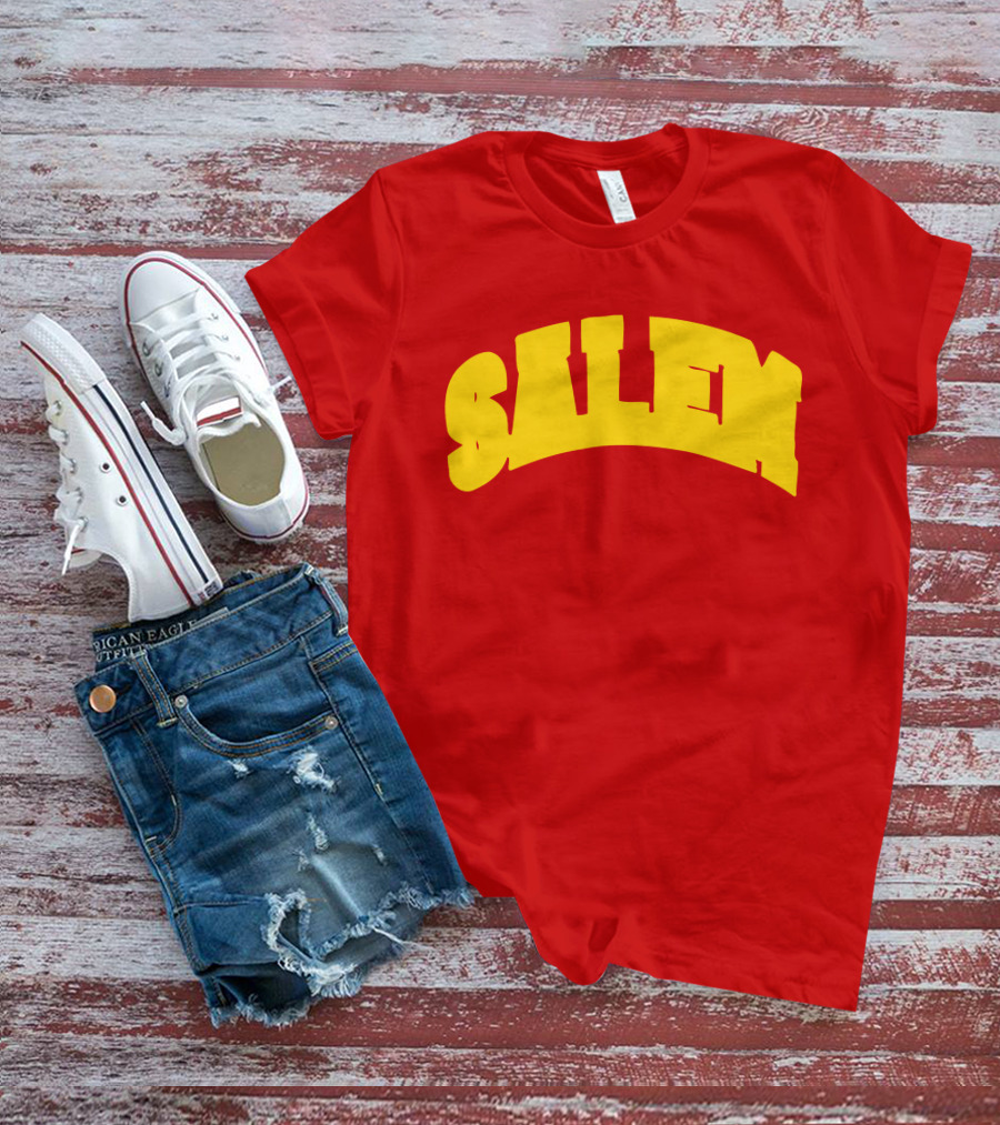 Salem Bold Yellow Arch On Red T-Shirt