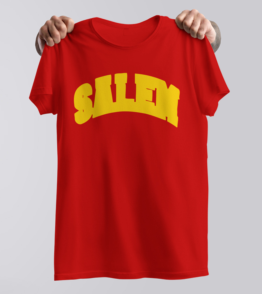 Salem Bold Yellow Arch On Red T-Shirt