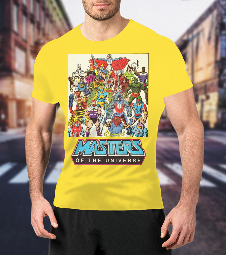 Masters Of The Universe He-Man Iconic Characters Group Retro Comic T-Shirt