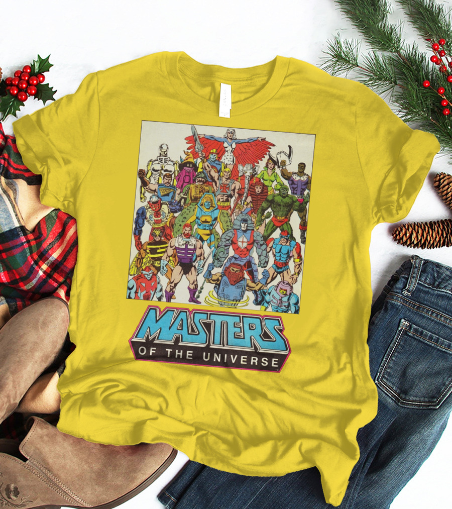 Masters Of The Universe He-Man Iconic Characters Group Retro Comic T-Shirt