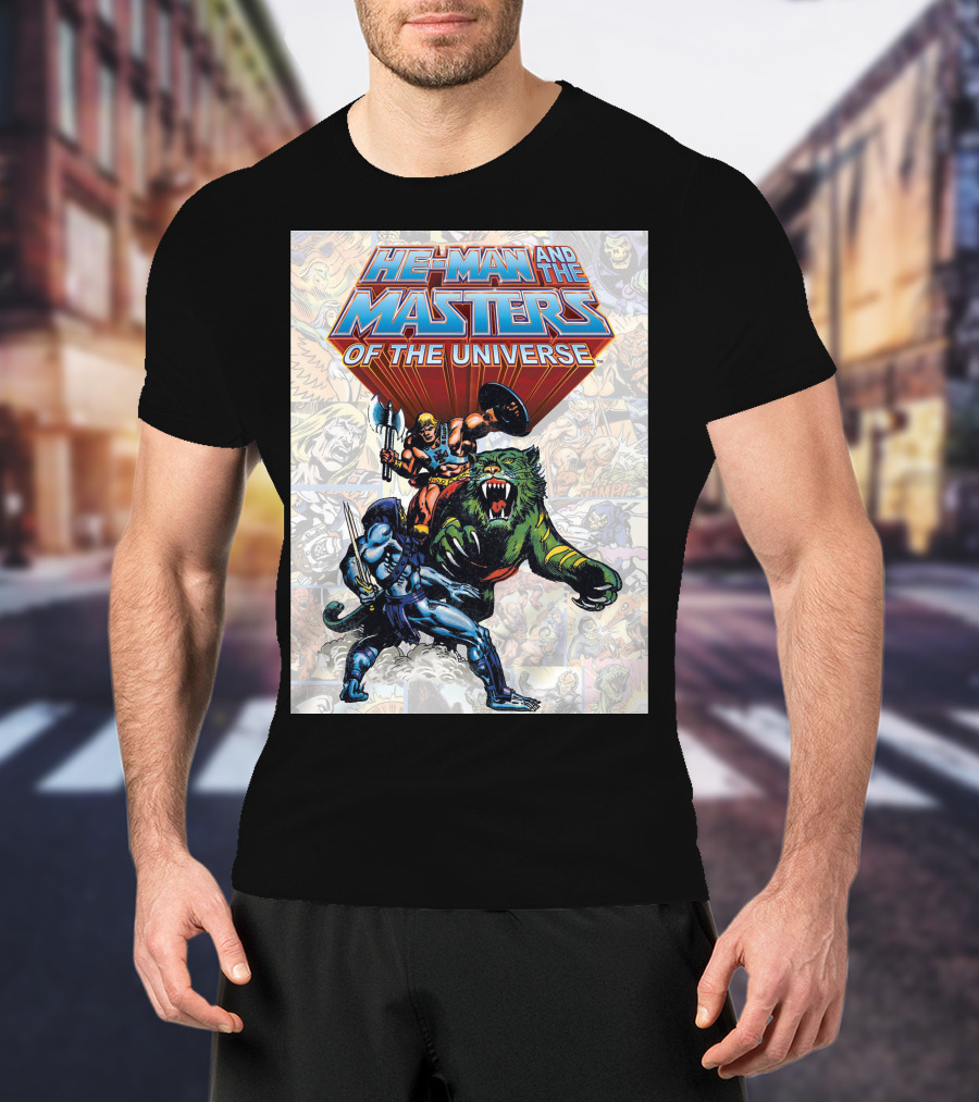 HE-MAN AND THE MASTERS OF THE UNIVERSE COMIC STYLE ACTION T-Shirt