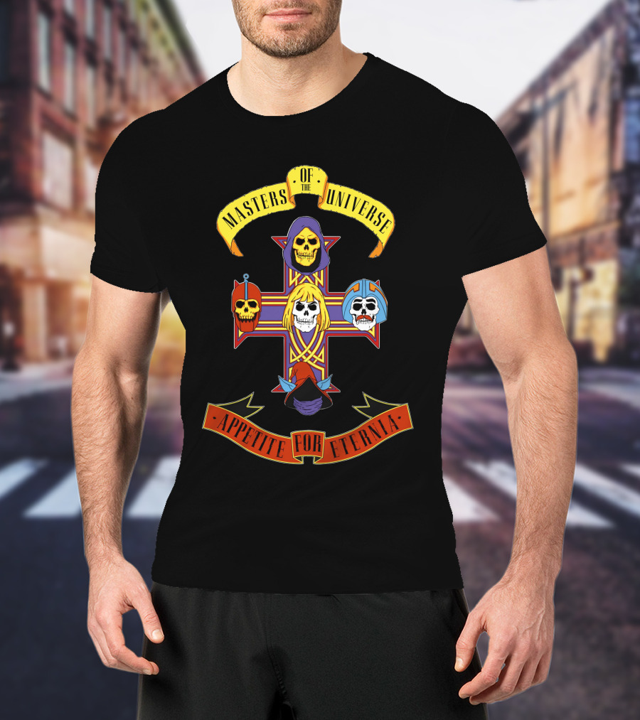 Masters Of The Universe Appetite For Eternia Cross Skulls T-Shirt