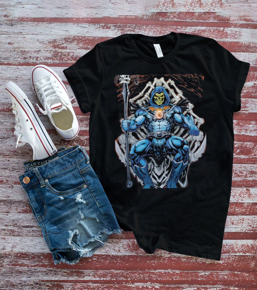 Skeletor Throne Masters Of The Universe Vintage Fan T-Shirt