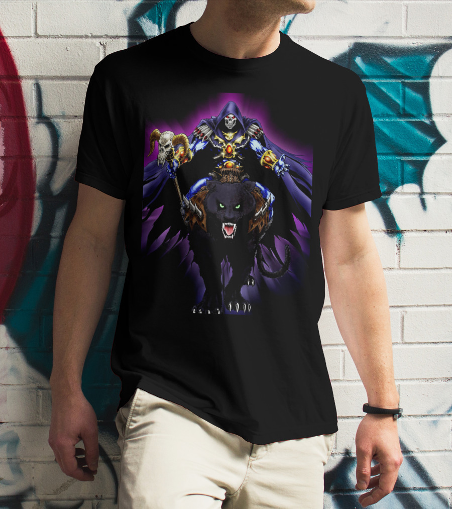 Skeletor Riding Panthor Masters Of The Universe Fantasy T-Shirt