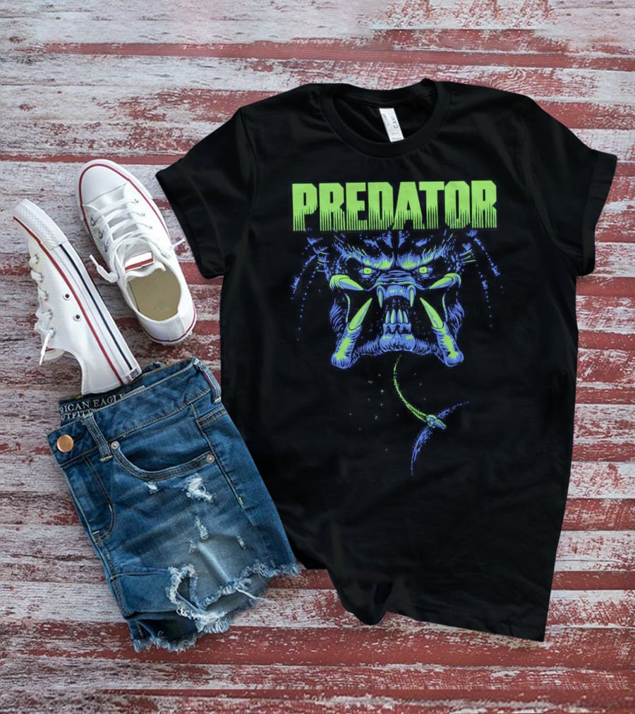 Predator Alien Creature Neon Combat Action T-Shirt