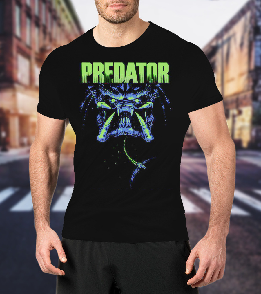 Predator Alien Creature Neon Combat Action T-Shirt