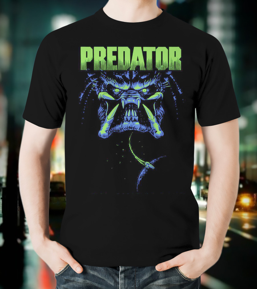 Predator Alien Creature Neon Combat Action T-Shirt