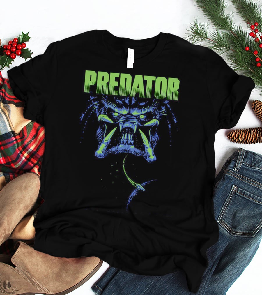 Predator Alien Creature Neon Combat Action T-Shirt