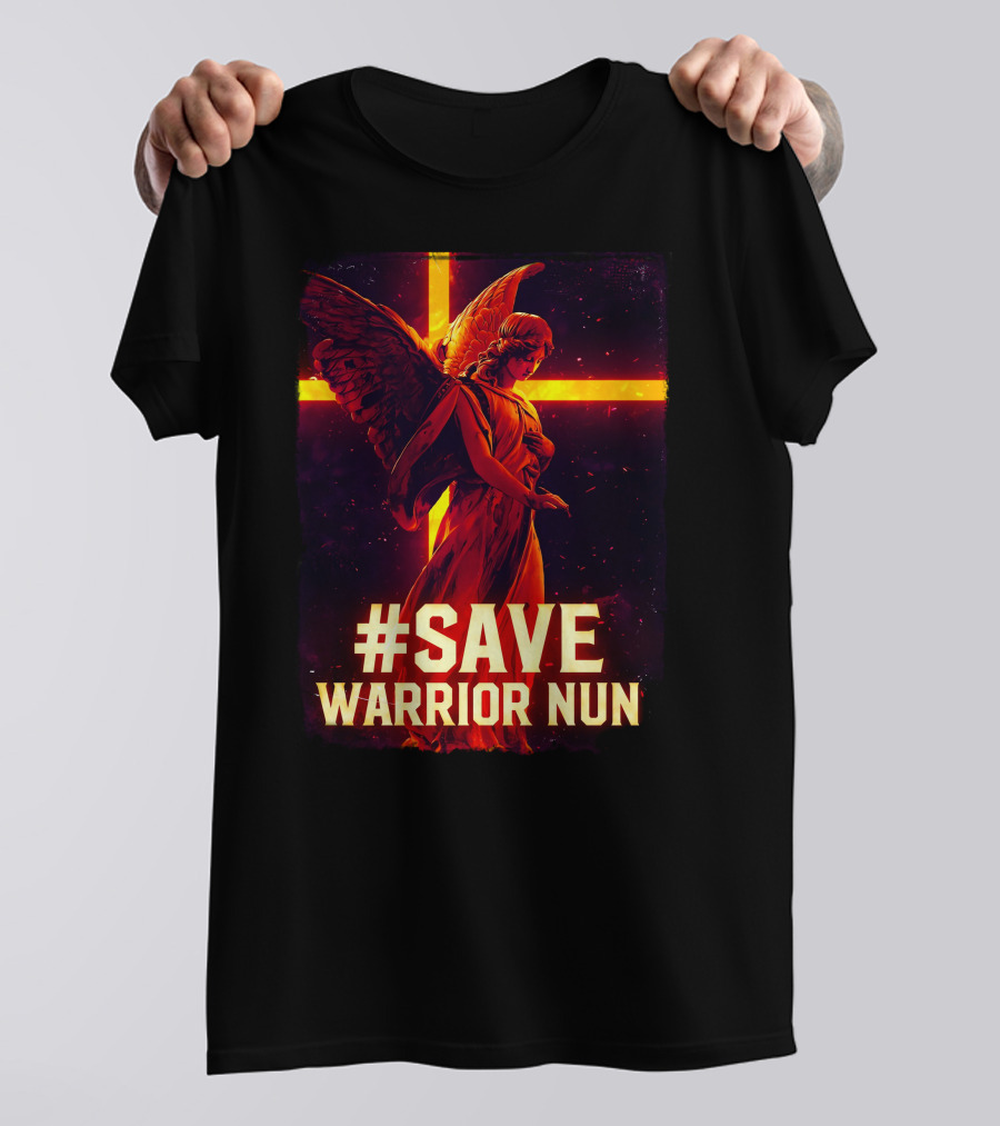 Save Warrior Nun Angel Red Cross T-Shirt
