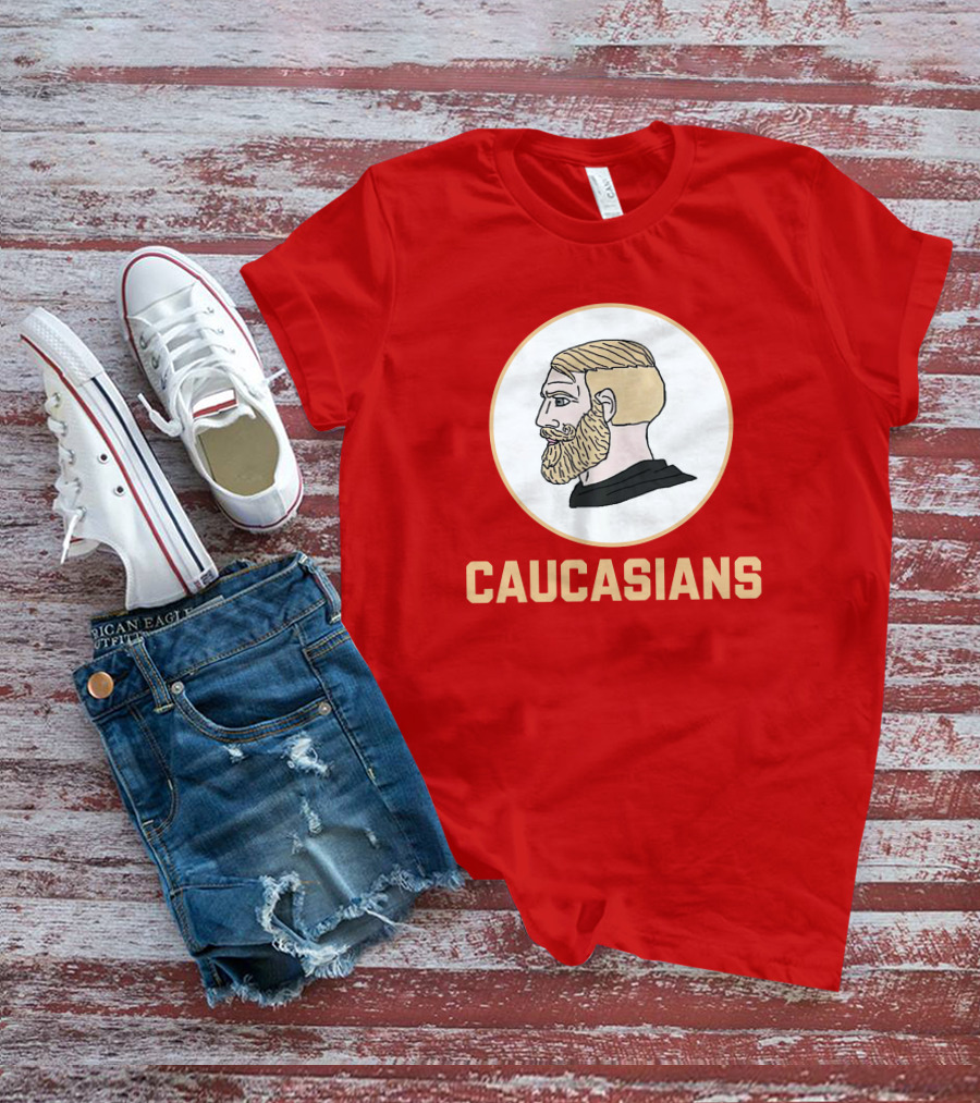 Caucasians Nordic Viking Profile Red T-Shirt