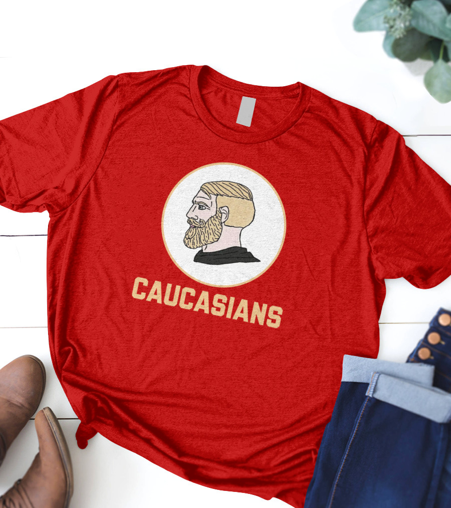 Caucasians Nordic Viking Profile Red T-Shirt