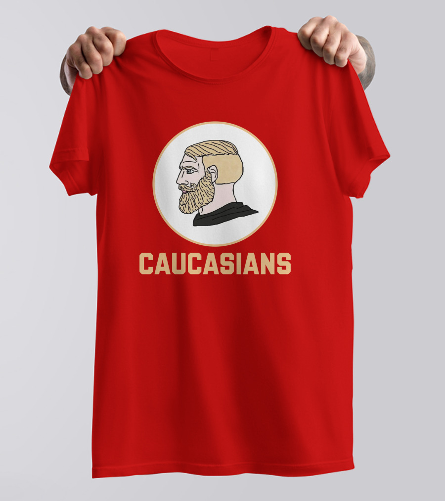 Caucasians Nordic Viking Profile Red T-Shirt