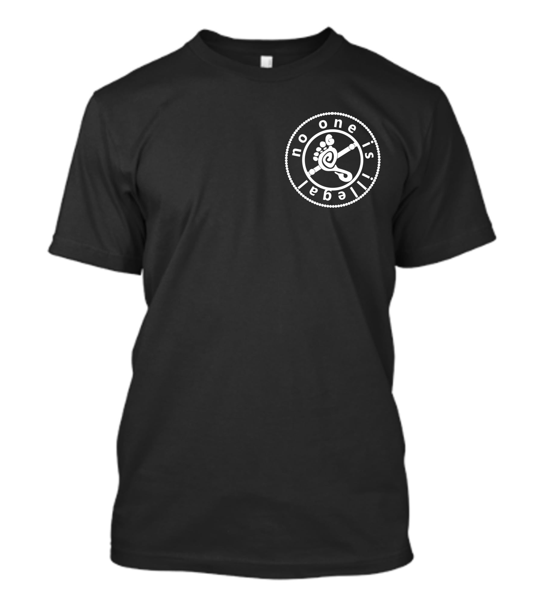 No One Is Illegal Circle T-Shirt