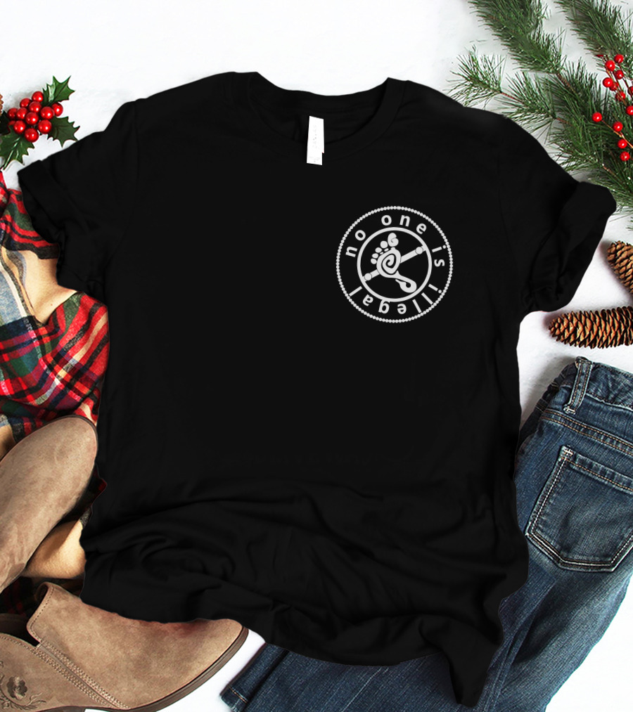 No One Is Illegal Circle T-Shirt