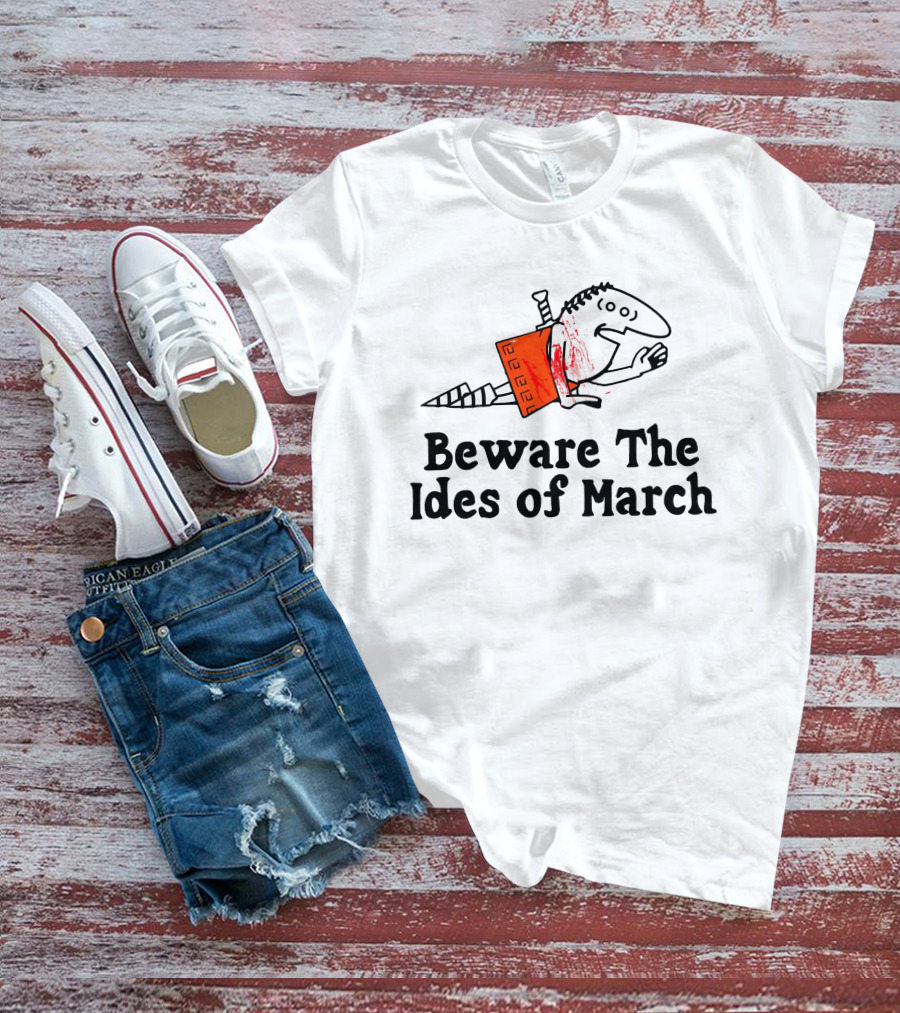 Beware The Ides Of March Roman Figure With Red Dagger T-Shirt