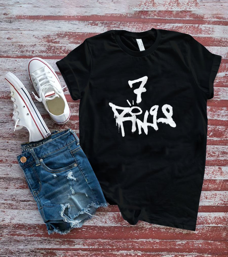 7 Rings Tag Style Crewneck T-Shirt