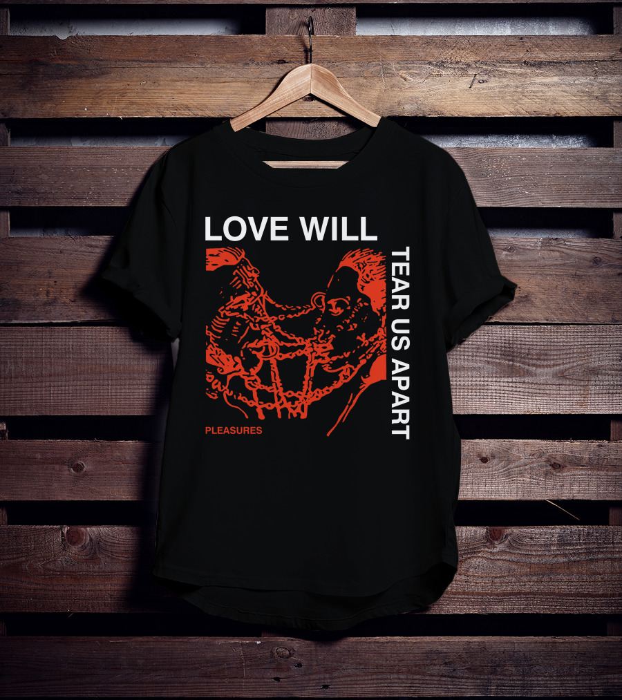 Love Will Tear Us Apart Pleasures Red T-Shirt