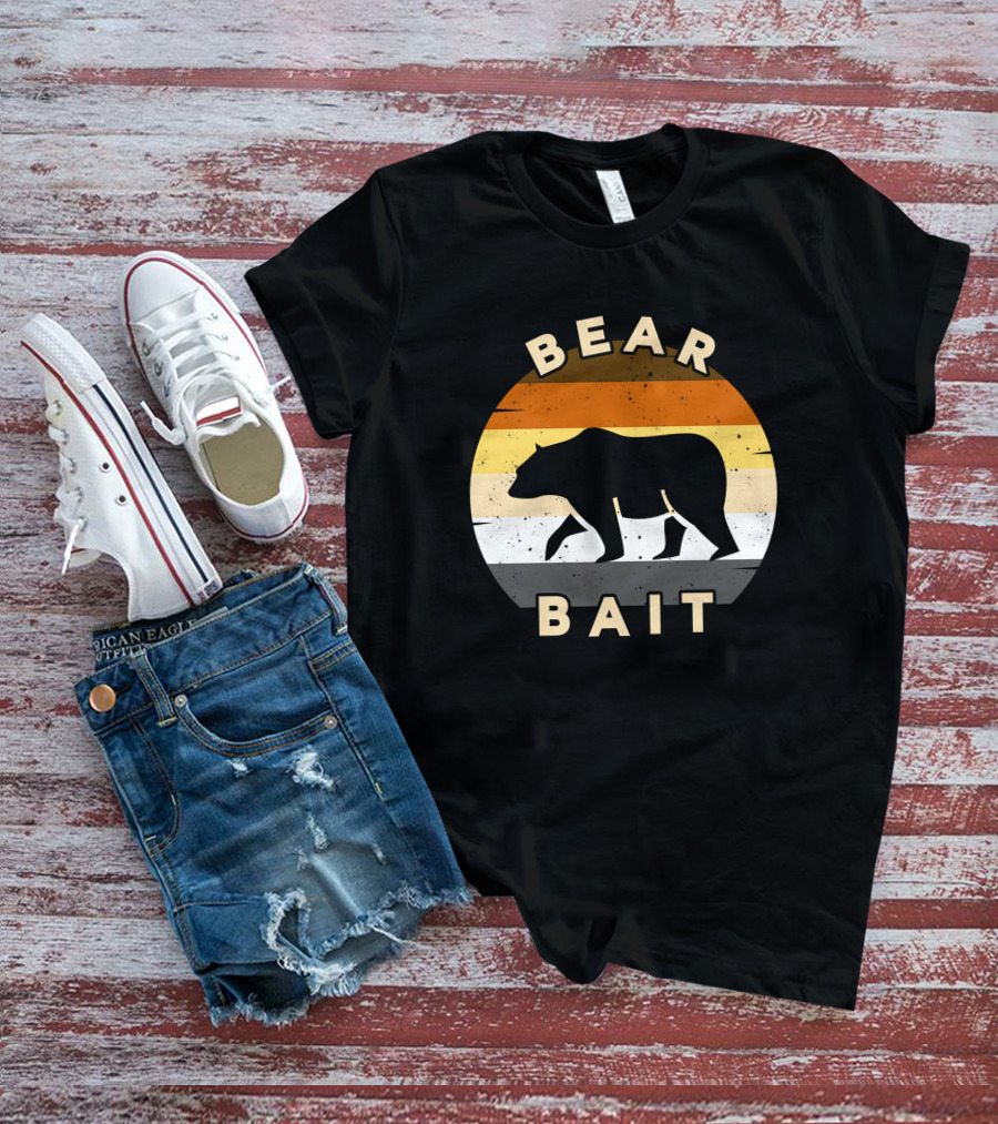 BEAR BAIT Vintage Retro Striped Circle T-Shirt