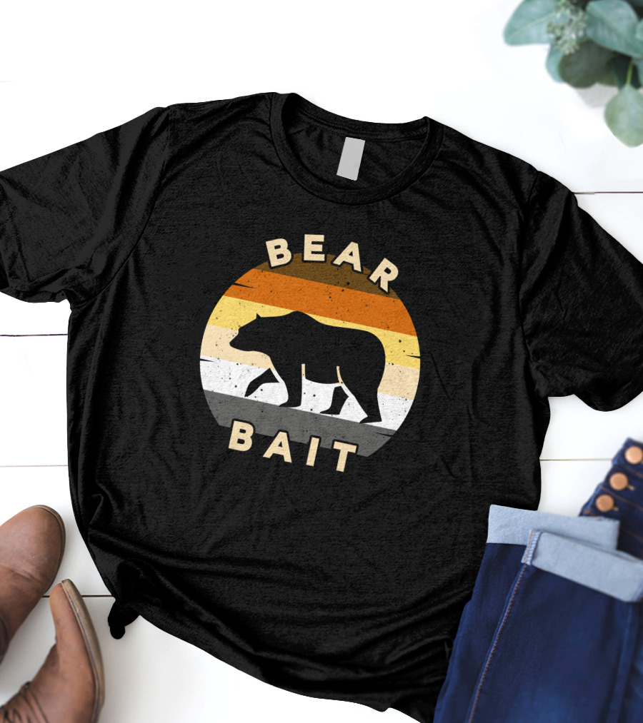 BEAR BAIT Vintage Retro Striped Circle T-Shirt