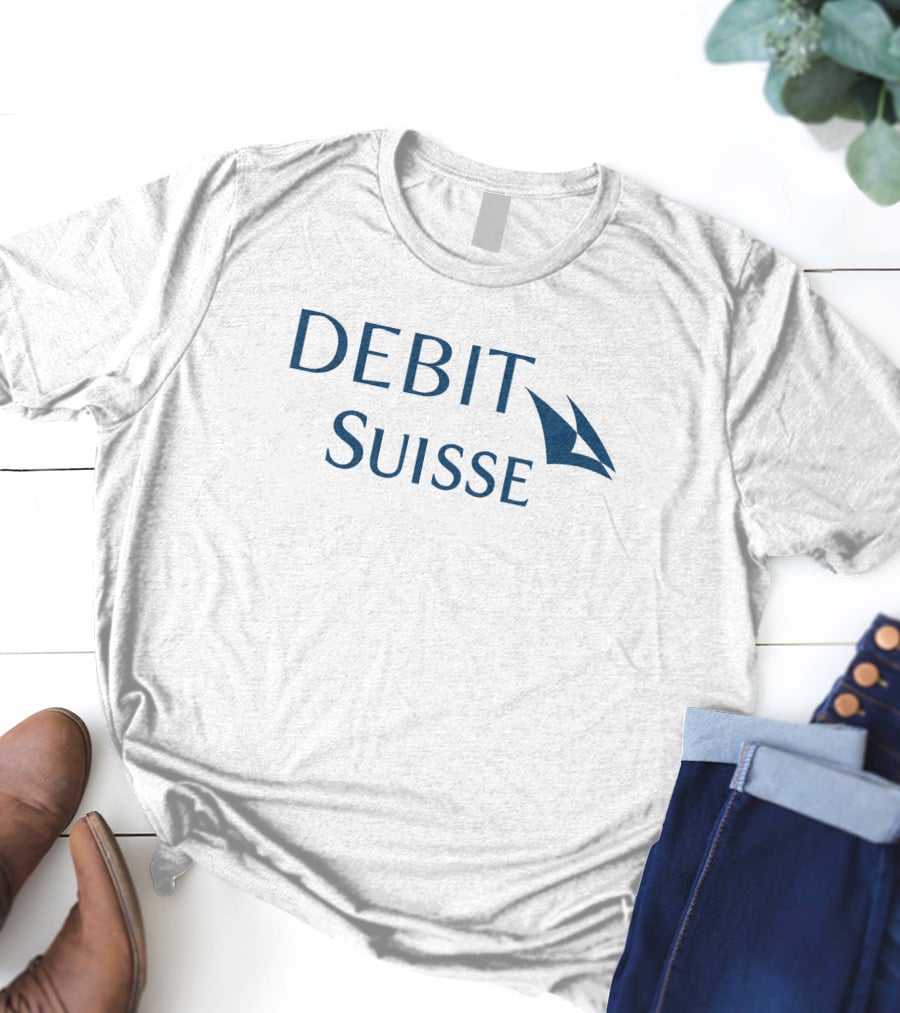 Debit Suisse Parody With Sail-Like T-Shirt