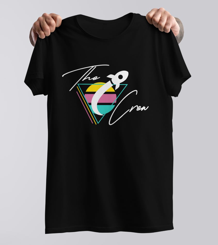 The Crew Retro Rocket Pastel Triangle Neon Vibes T-Shirt