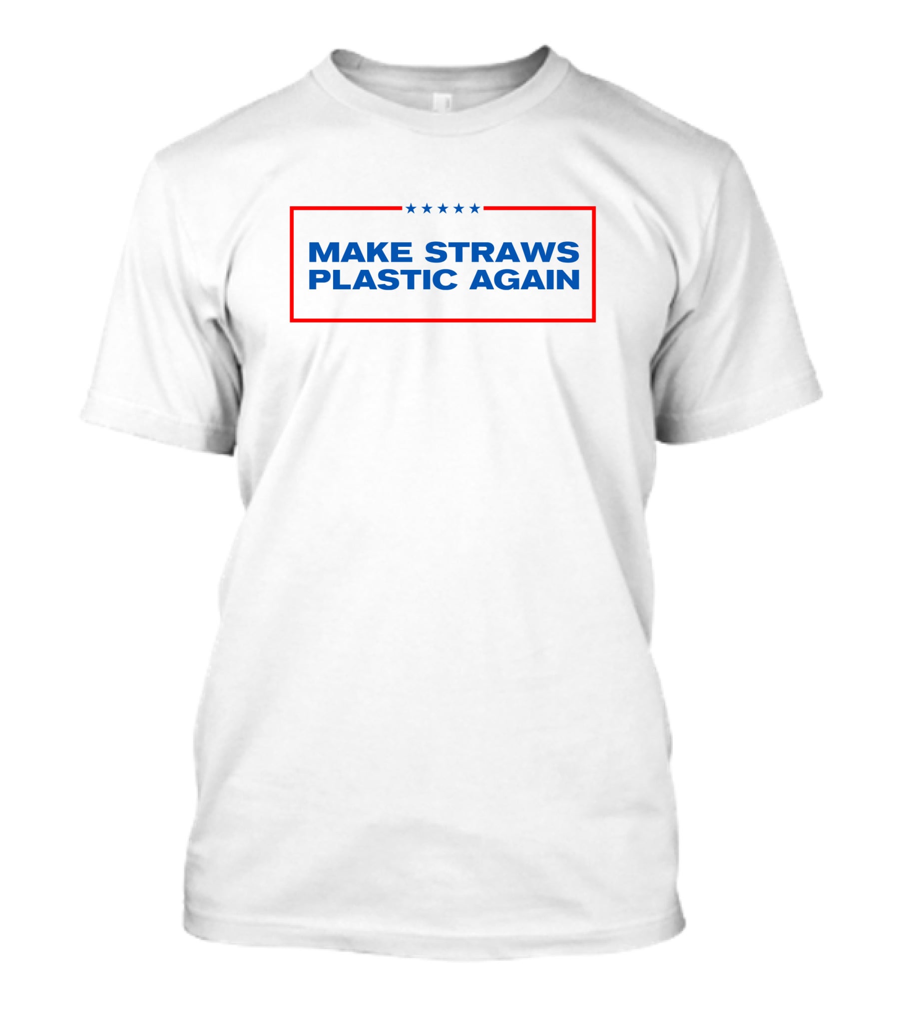 Middle Class Fancy Make Straws Plastic Again Stars Rectangle T-Shirt