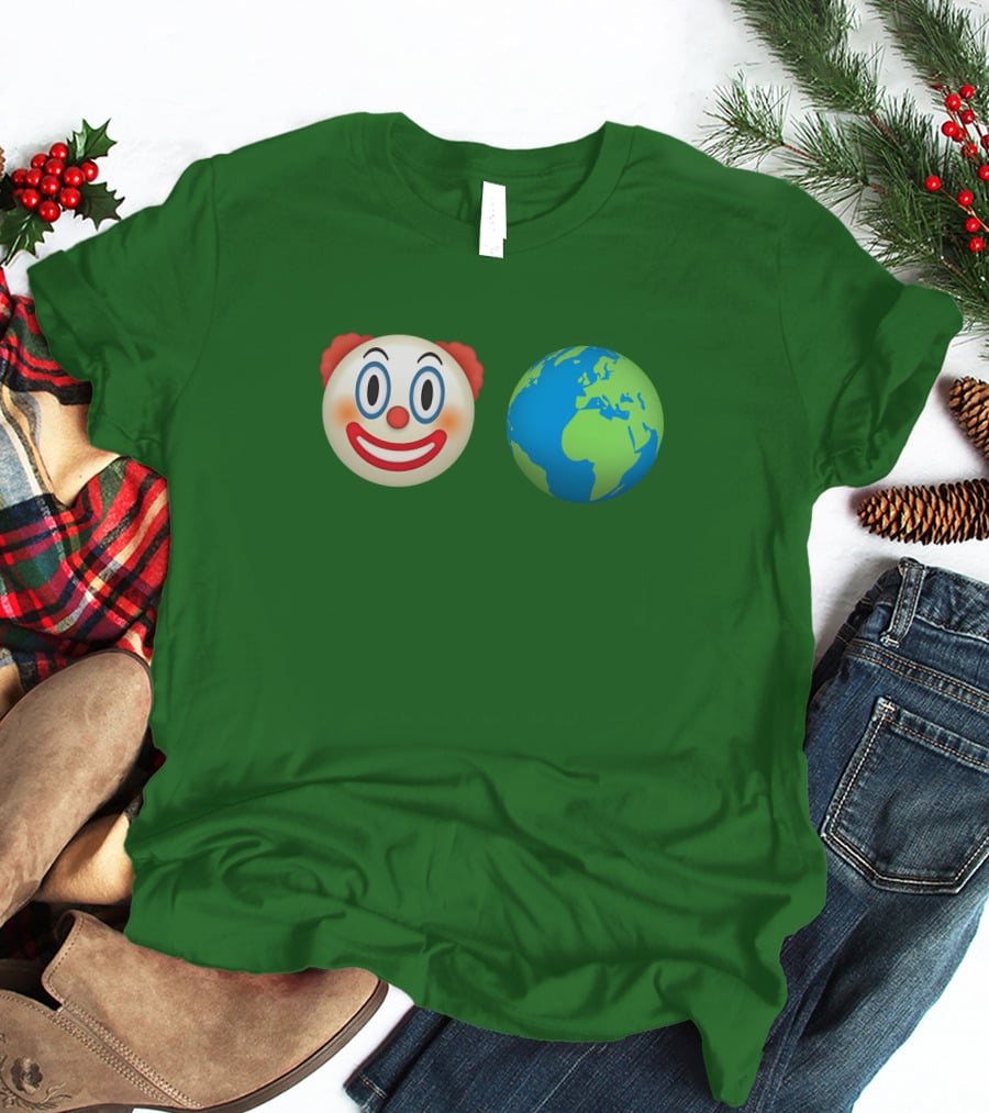 Clown Face Globe Emoji Clown World T-Shirt