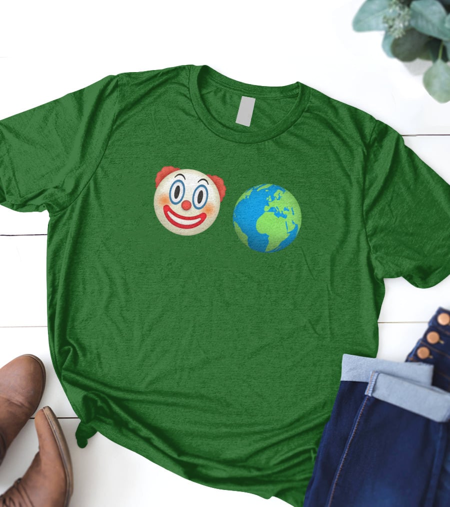 Clown Face Globe Emoji Clown World T-Shirt